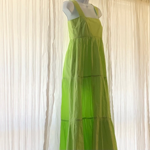 HUNTER BELL Dresses & Skirts - Hunter Bell Rita Tiered Empire-Waist Cotton Dress